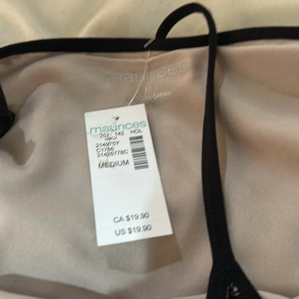 NWT Maurice’s sexy black/ tan cami. - Picture 2 of 2